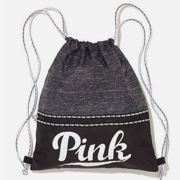 Victoria's Secret Pink Drawstring Bag - Black and Gray - Picture 7 of 7